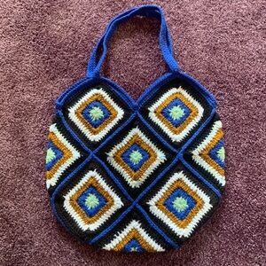 HANDMADE Crochet Granny Square Bag